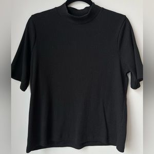 Madewell mock neck short sleeve shirt, XL